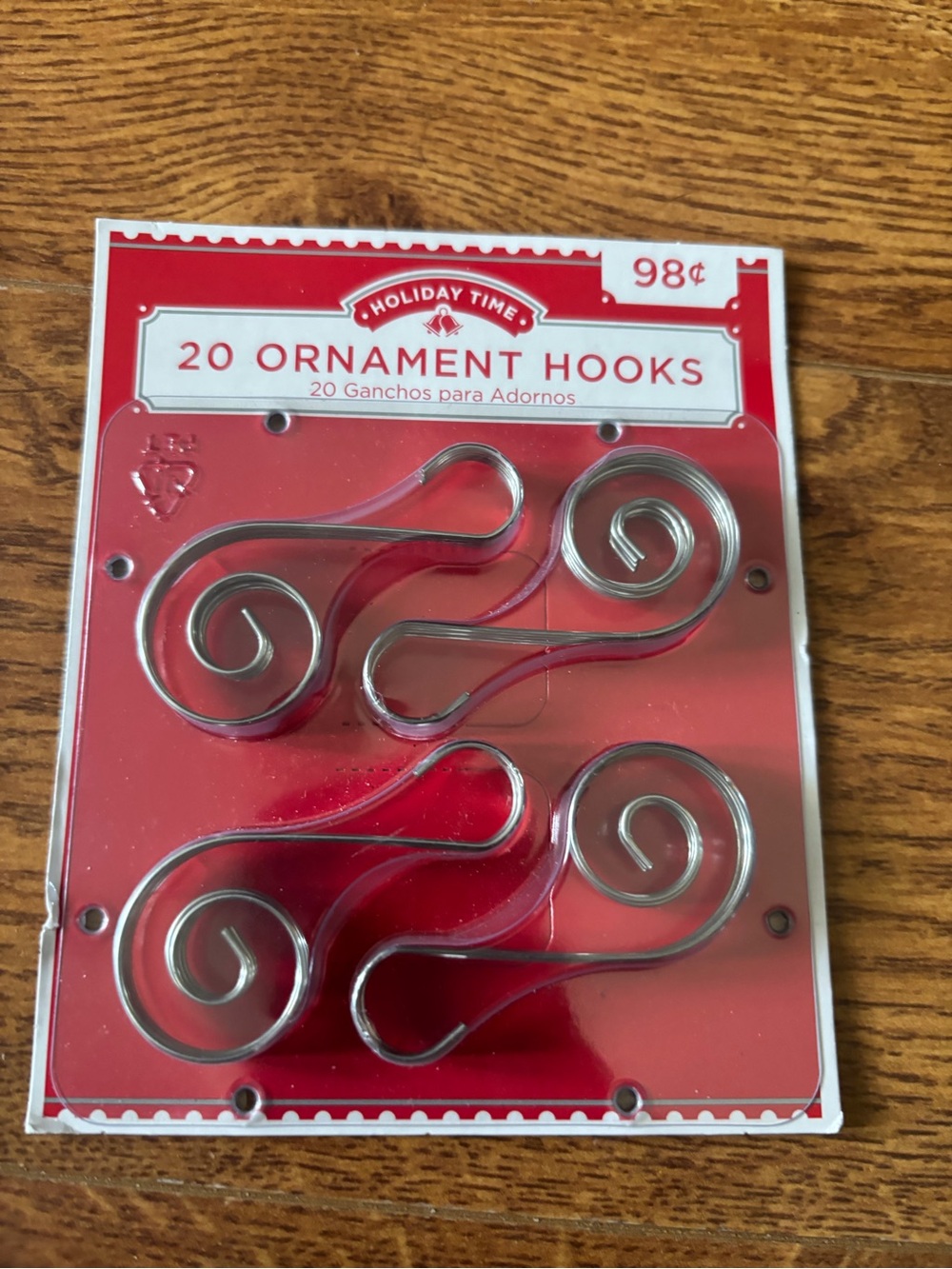 Holiday Time Silver Ornament Hooks - 20 Count